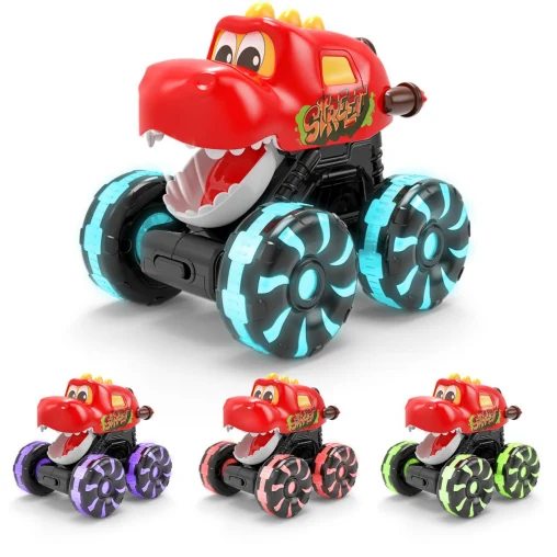 Red dinosaur toy car
